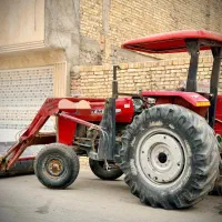 بارگیری وحمل نخاله باتراکتورخاوربنزتک وپرکردن کرسی