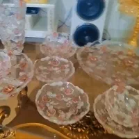 سرویس گل سرخ بلوری مخصوص پذیرایی عید