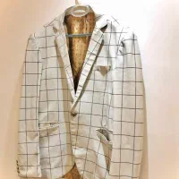 کت سفید چهارخونه برند ورساچه