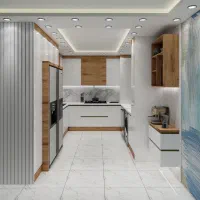 ساخت انواع کابینت اشپزخونه mdf بدنه فلز درب mdf