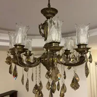 ۲ عدد لوستر ۸ شاخه برنز