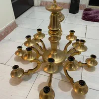 ۴عددلوستر۸ شاخه۱۶شعله برنجی آب طلاو‌۱عد‌د۶شاخه|لوستر و چراغ آویز|تهران, شهرک آپادانا|دیوار