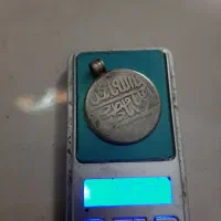 پلاک قدیمی نقره محمد رسول الله و زنجیر نقره