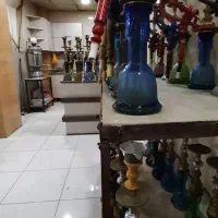 قلیان برنزی و میز سنتی فلزی|صنایع دستی و سایر لوازم تزئینی|تبریز, |دیوار