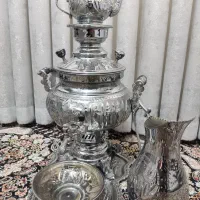 سماور برنجی قلم کاری گازی