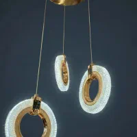 لوستر سه شعله آویز وارداتی سه حالته شیک و ارزان|لوستر و چراغ آویز|اصفهان, تخت فولاد|دیوار