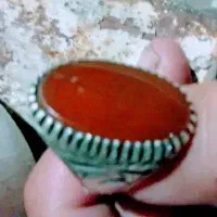 انگشتر. قدیمی سنگ عقیق