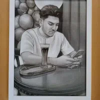 طراحی چهره|تابلو، نقاشی، عکس|قم, سالاریه|دیوار