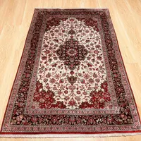 فرش تمام ابریشم لچک ترنج قم