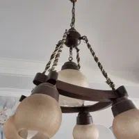 لوستر ۴ شاخه و ۵ شاخه چوبی