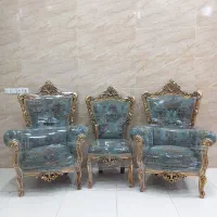 مبل سلطنتی ۹ نفره مدل ارکیده تمام راش درحد نو