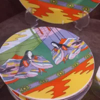 کیک خوری ۹ پارچه قدیمی ژاپنی و قوری