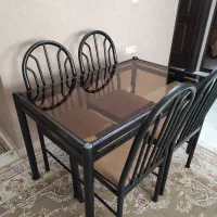 میز نهارخوری ۴ نفره فلزی|میز و صندلی غذاخوری|بجنورد, |دیوار