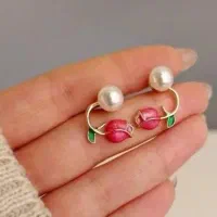 گوشواره میناکاری|بدلیجات|قم, باغ کرباسی|دیوار