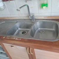 سینگ ظرفشویی شیر آب اشپزخانه سالم در حد نو|آبچکان و نظمدهنده ظروف|آمل, |دیوار