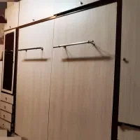 تخت دو نفره کمجا همراه با کمد و کشو و آینه|تخت و سرویس خواب|تهران, آهنگ|دیوار