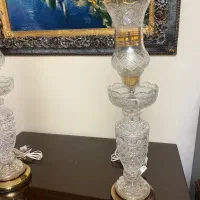 یک جفت چراغ کریستال لاله چک بسیار زیبا|لوستر و چراغ آویز|تهران, ونک|دیوار