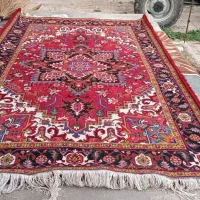 فرش دستباف هریس با نخ جهره نقشه تاجری ۶ متری