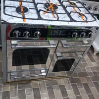 اجاق 5 شعله طرح فر صفحه استیل سپری چدن پارسیلا