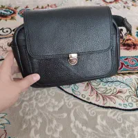 کیف مشکی چرم طبیعی فلوتر