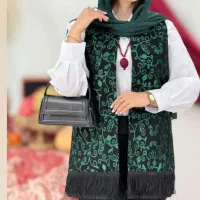 مانتو مخمل مجلسی قرمز و مشکی موجود|لباس|آستارا, |دیوار