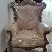 سرویس مبل نه نفره با میز ناهارخوری ده نفره چوب راش|مبلمان خانگی و میز عسلی|تفرش, |دیوار