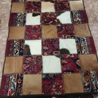 فرش ترکیبی پوست گاو و فرش دستباف