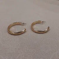 گوشواره حلقه ای آبکاری طلا