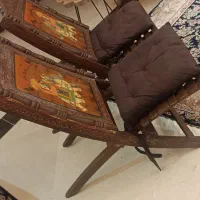 صندلی عتیقه (جفت) بیش از ۱۰۰ سال قدمت هندی|کلکسیون اشیاء عتیقه|تهران, نظامی گنجوی (توانیر)|دیوار