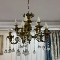 لوستر برنجی ۵ شاخه