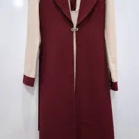 مانتو دو تکه کرم زرشکی|لباس|مشهد, فدک|دیوار