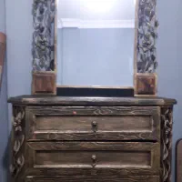 درا‌ور ۴ کشو طرح فرفوژه(چوب و فلز)