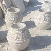گلدون سنگی گلدان تراورتن دکومکور کاسه سنگی مدل نلا