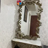 آیینه کنسول و ساعت بُرُنز