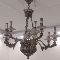 لوستر ۹ شاخه نو و دو عدد دیوار کوب ست لوستر|لوستر و چراغ آویز|تهران, دولاب|دیوار