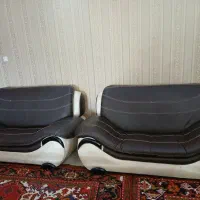 مبل راحتی چرمی ۹نفره|مبلمان خانگی و میز عسلی|بناب, |دیوار