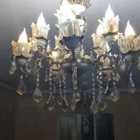 لوستر برنجی ۱۰ شعله