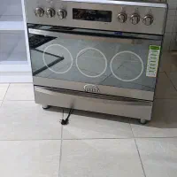 اجاق گاز استیل پنج شعله صفحه لمسی فر دار