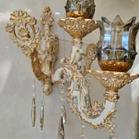 لوستر دیوارکوب برنجی کنارسالنی|لوستر و چراغ آویز|مشهد, طلاب|دیوار