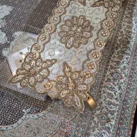 رو میزی سنتی کار دست سه تکه بسیار شک در حد نو|پرده، رانر، رومیزی|شیراز, زرهی|دیوار