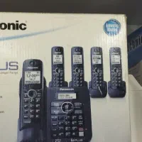 تلفن دوخط بیسیم و سیم دار پاناسونیک|تلفن رومیزی|کاشان, زیارتی|دیوار