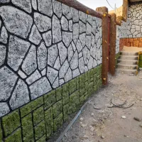 سیمانکاری طرح سنگ|خدمات پیشه و مهارت|حمیدیا, |دیوار