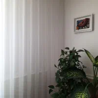 پرده حریر طلا کوب مدرن سه تیکه