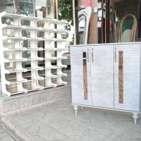 جاکفشی سه درب آینه‌دار طرح ابروبادی