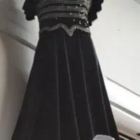 پیراهن مخمل کارشده شیک