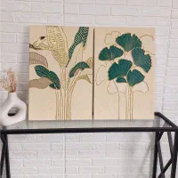 تابلو دکوراتیو پرطرفداربرجسته برگ موز و برگ جینگو