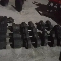 دمبل ۴۰و۴۵ وزنه استپ(خریدوفروش)تاتامی توپ کتل طناب