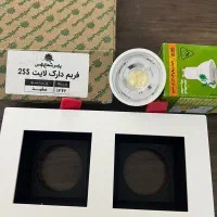 هالوژن فریم دار لایتss۲سفید با سوکت و لامپ ۶وات