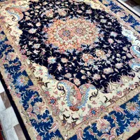 فرش دستباف جفت ۶ متری کاشمر سالاری سرمه ای دستبافت|فرش|تهران, مولوی|دیوار