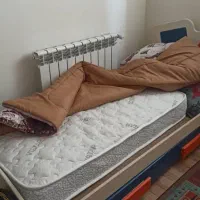 تخت با تشک و کمد و کشو برای کودک و نوجوان|تخت و سرویس خواب|رشت, معلم|دیوار